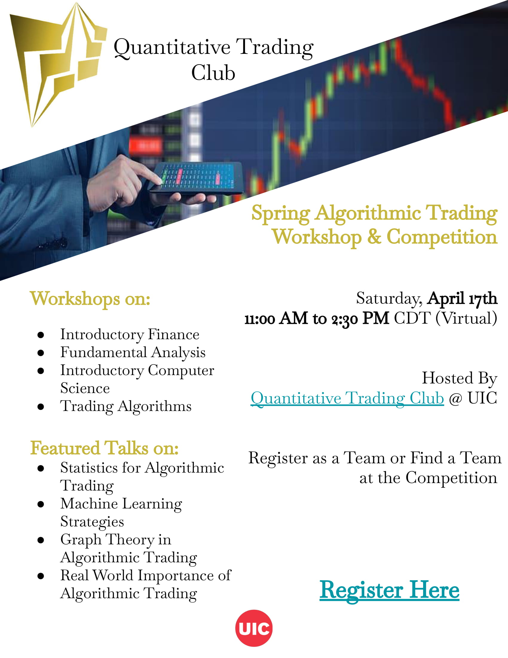 Spring Algorithmic Trading Workshop and Competition (4/17) | UIC