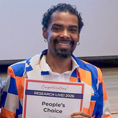 Nate Wahl receiving his award