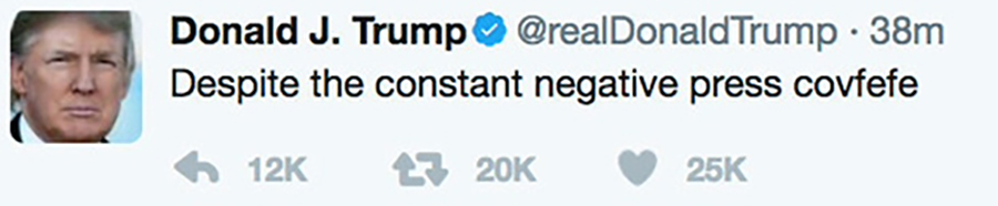 In the middle of the night back in 2017 Donald Trump tweeted Despite the negative press covfefe