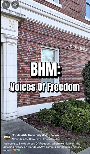 Florida A and M showing BHM as abbreviation for Black History Month