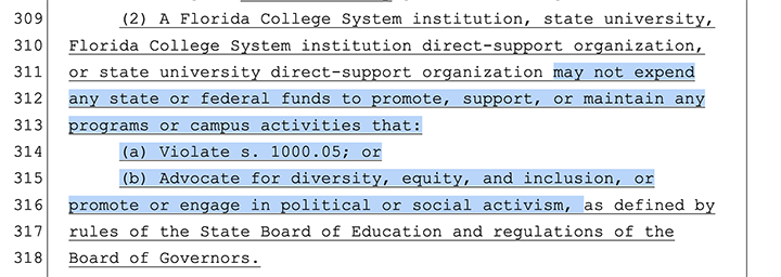 Excerpt from Florida SB 266