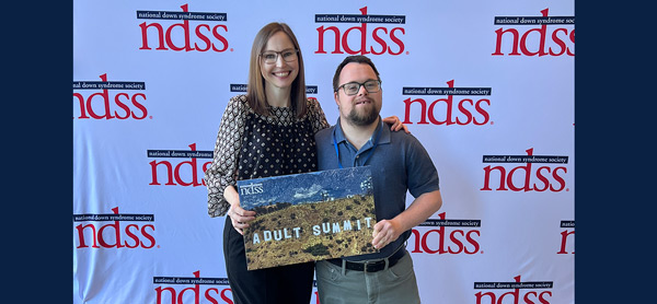 Marie Moore Channell and Joey Kane at the National Down Syndrome Society Adult Summit.