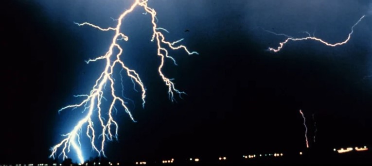 Image of a lightning storm from the NOAA photo library by C. Clark