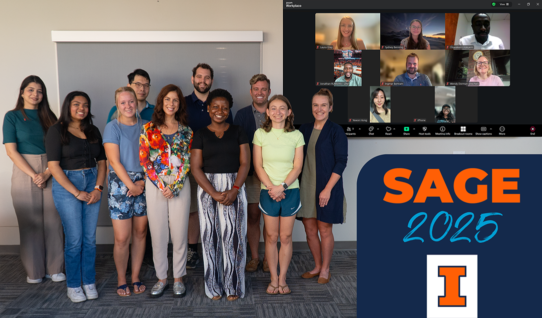 SAGE students pose for a group picture