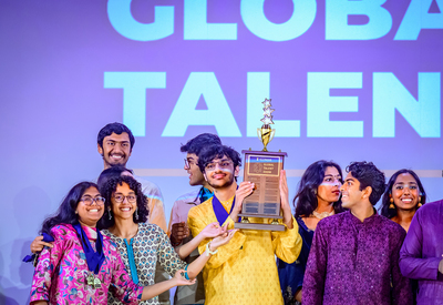 SPICMACAY, a registered student organization at the University of Illinois Urbana-Champaign that supports Indian classical music and arts, was the best overall performance and audience favorite at the 2026 Global Talent Show. (Photo by Fred Zwicky / University of Illinois Urbana-Champaign)