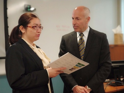 Photo of two administrators talking