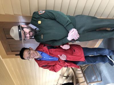 Photo of SPA member posing with park ranger