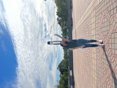 Mohamed Abdelmaged poses on the main campus