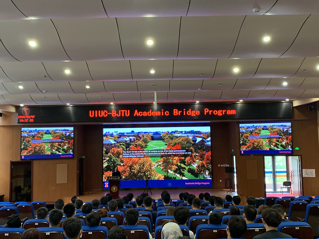 Photo of students sitting at the Academic Bridge Program orientation
