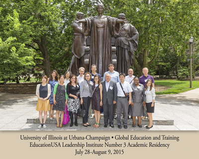Photo with participants of the China Executive Leadership Program from Fall 2012.