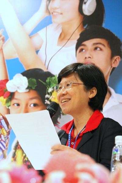 Prof. Joyce Yen Feng, University of Illinois Urbana-Champaign alumna and professor emerita in the Department of Social Work at National Taiwan University (NTU), is seen giving a speech in this submitted photo.