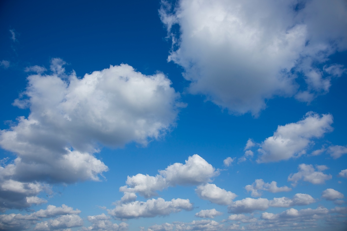 Clouds and blue sky on a nice day