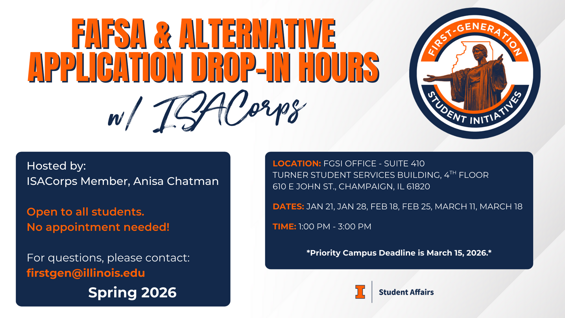 Drop-in hours information