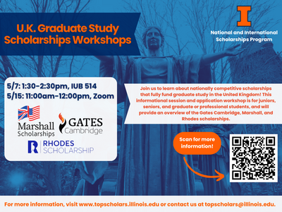 Workshops for Rhodes, Marshall, and Gates Cambridge scholarships