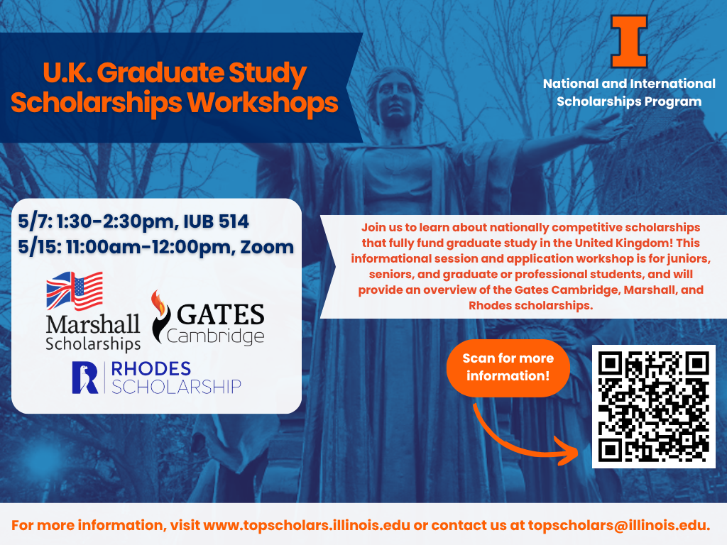 Workshops for Rhodes, Marshall, and Gates Cambridge scholarships