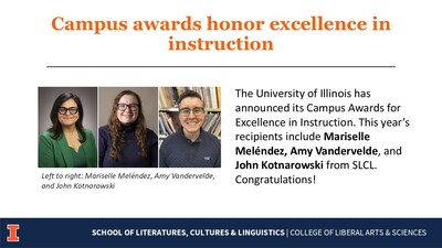 Campus awards honor excellence in instruction