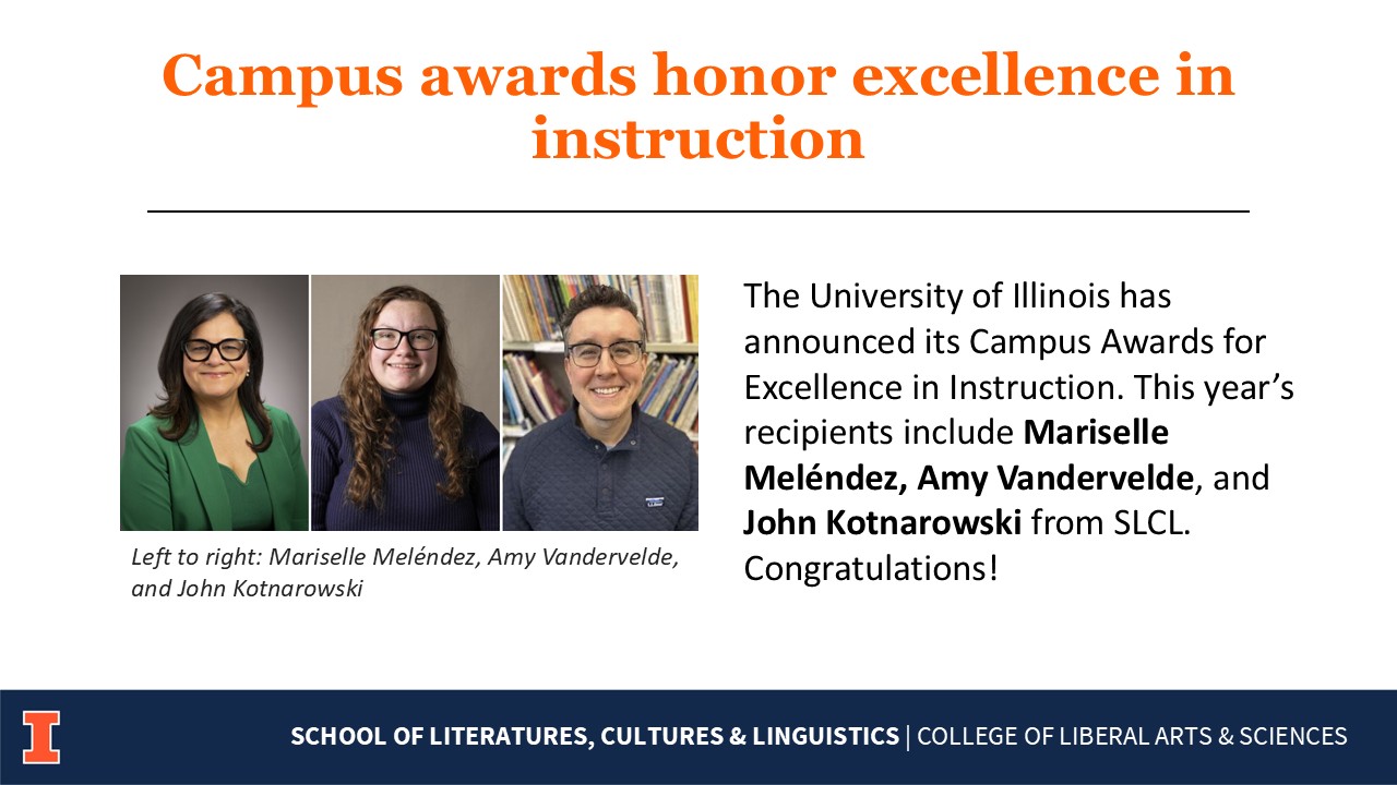 Campus awards honor excellence in instruction