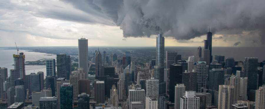 Storm clouds over Chicago