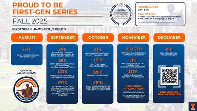 First Generation Event Schedule Fall 2025