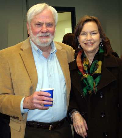 John and Nina smiling.