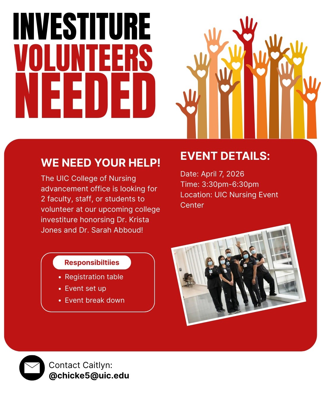2026 INVESTITURE VOLUNTEERS NEEDED