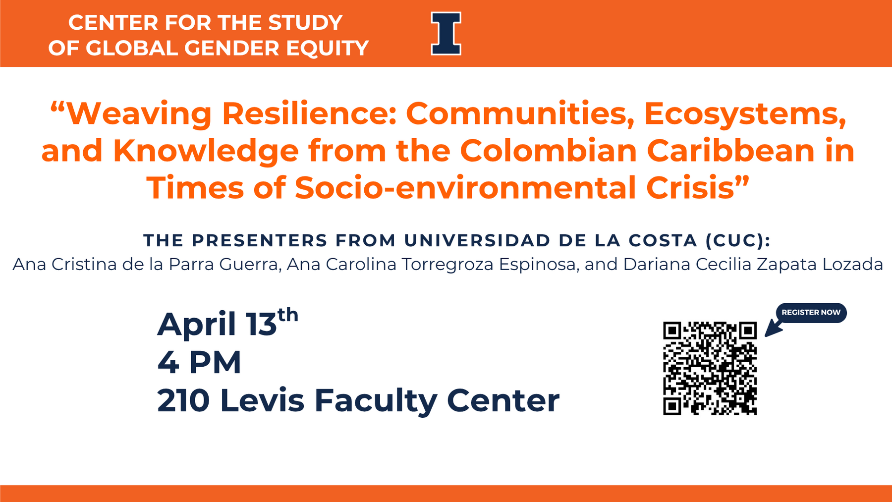 Weaving Inequities Event on April 13, 2026 4pm Room 210 Levis Faculty Center