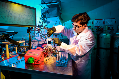 a scientist working in a lab