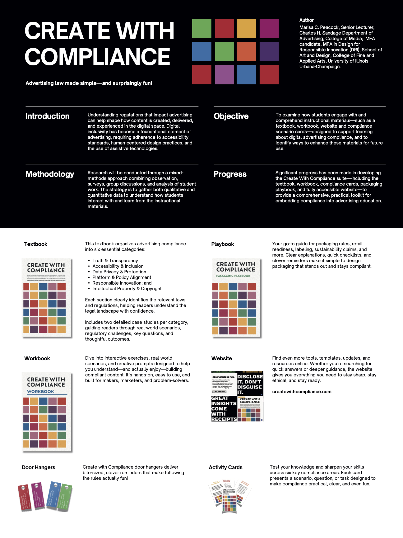 Compliance as Cover Story. Minimalist cover using a grid layout, clean typography, and node-style blocks reflecting the Advertising curriculum map.