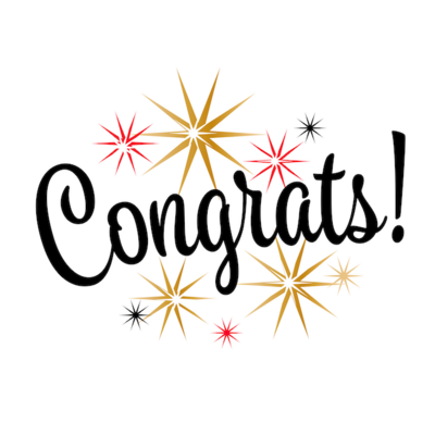 text that reads Congratuations